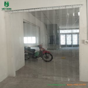 rèm cửa nhựa pvc ngăn lạnh điều hóa trắng trong